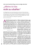 Vorschauseite 1: Zehn Jahre häusliche Pflege und ein würdiger Abschied "Alleine ist das nicht zu schaffen".
