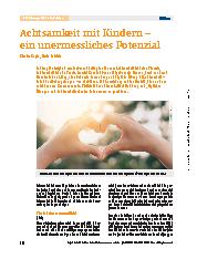 Vorschauseite 1: Achtsamkeit mit Kindern – ein unermessliches Potenzial