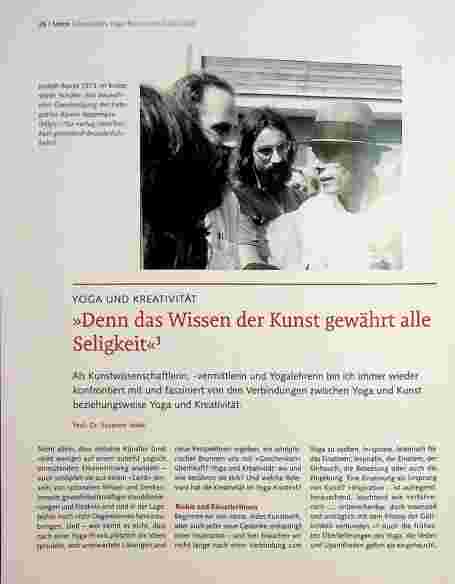 Vorschauseite 1: YOGA UND KREATIVITÄT »Denn das Wissen der Kunst gewährt alle Seligkeit«