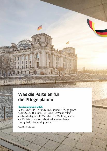 Vorschauseite 1: Was die Parteien für die Pflege planen