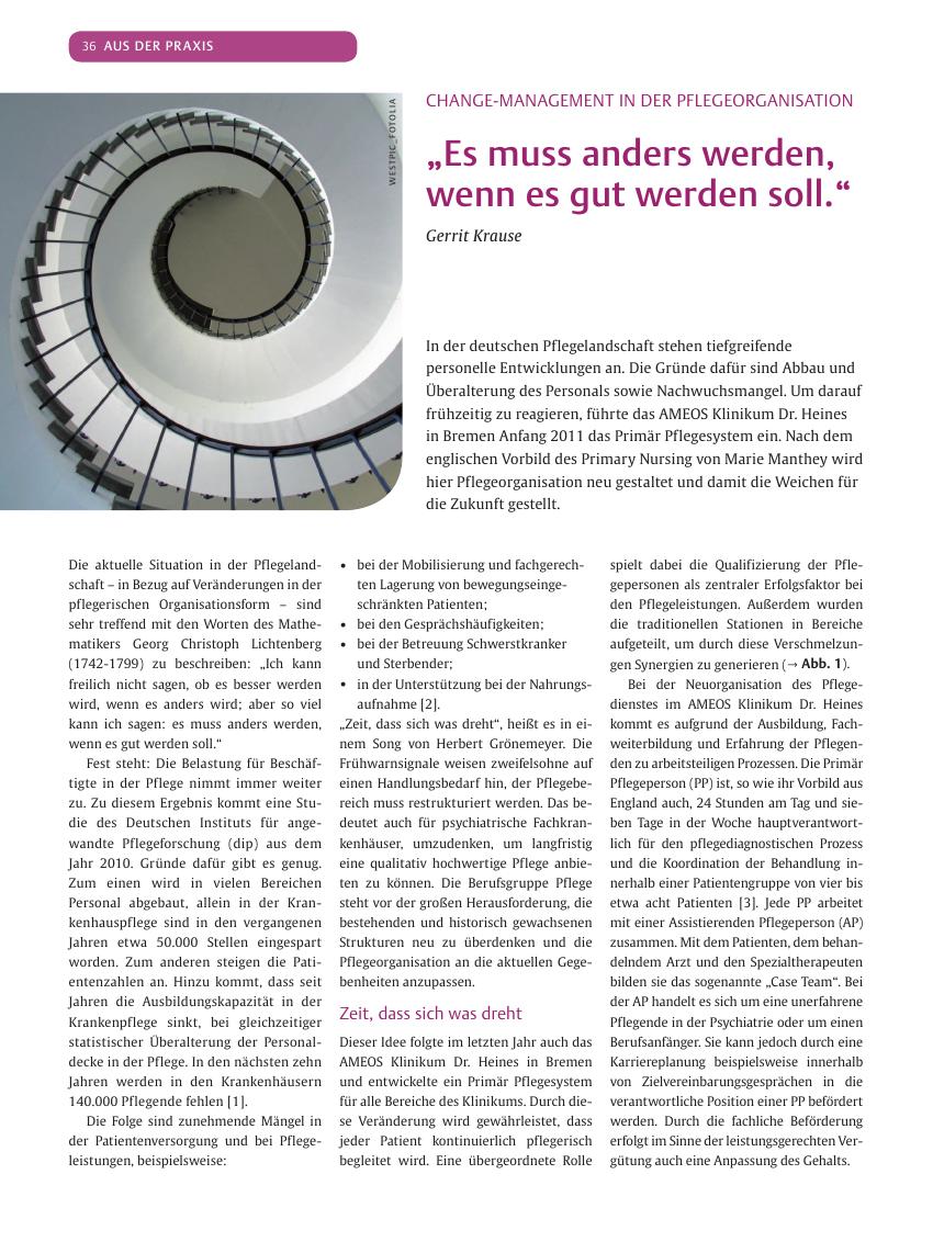 Vorschauseite 1: „Es muss anders werden, wenn es gut werden soll.“