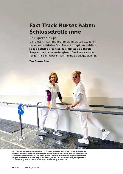 Vorschauseite 1: Fast Track Nurses haben Schlüsselrolle inne