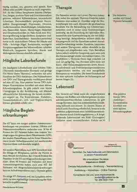 Vorschauseite 2: Hashimoto-Thyreoiditis - Das Chamäleon unter den Krankheiten