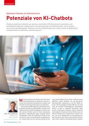 Vorschauseite 1: Optimaler Einsatz im Arbeitsschutz Potenziale von KI-Chatbots