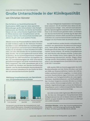 Vorschauseite 1: Große Unterschiede in der Klinikqualität