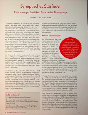 Vorschauseite 2: Synaptisches Störfeuer Rolle eines ganzheitlichen Ansatzes bei Fibromyalgie