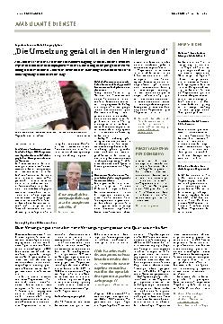 Vorschauseite 1: „Die Umsetzung gerät oft in den Hintergrund.“