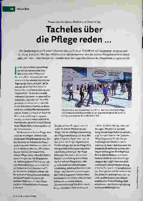 Vorschauseite 1: Tacheles über die Pflege reden. ..