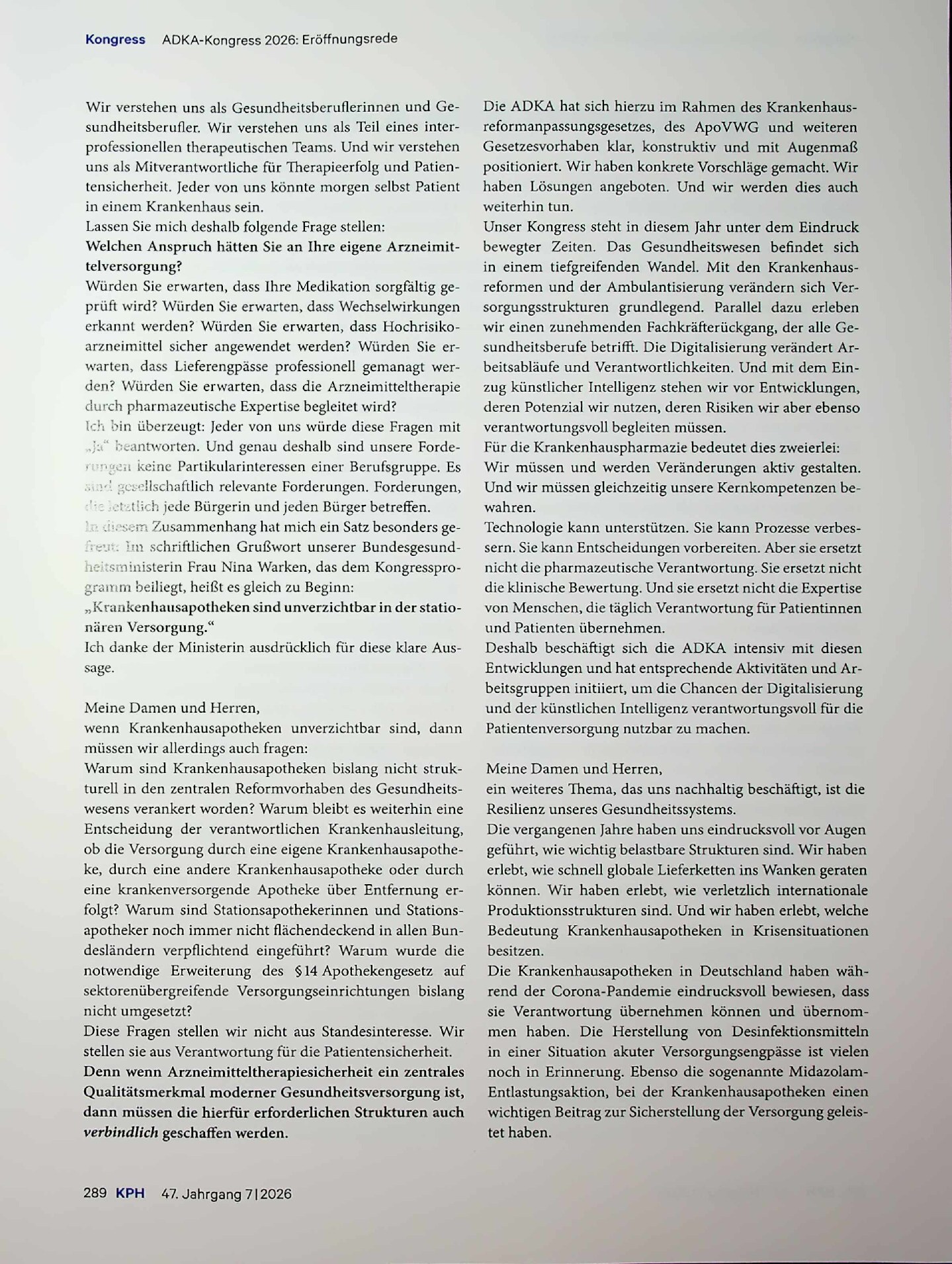 Vorschauseite 2: Eröffnungsrede