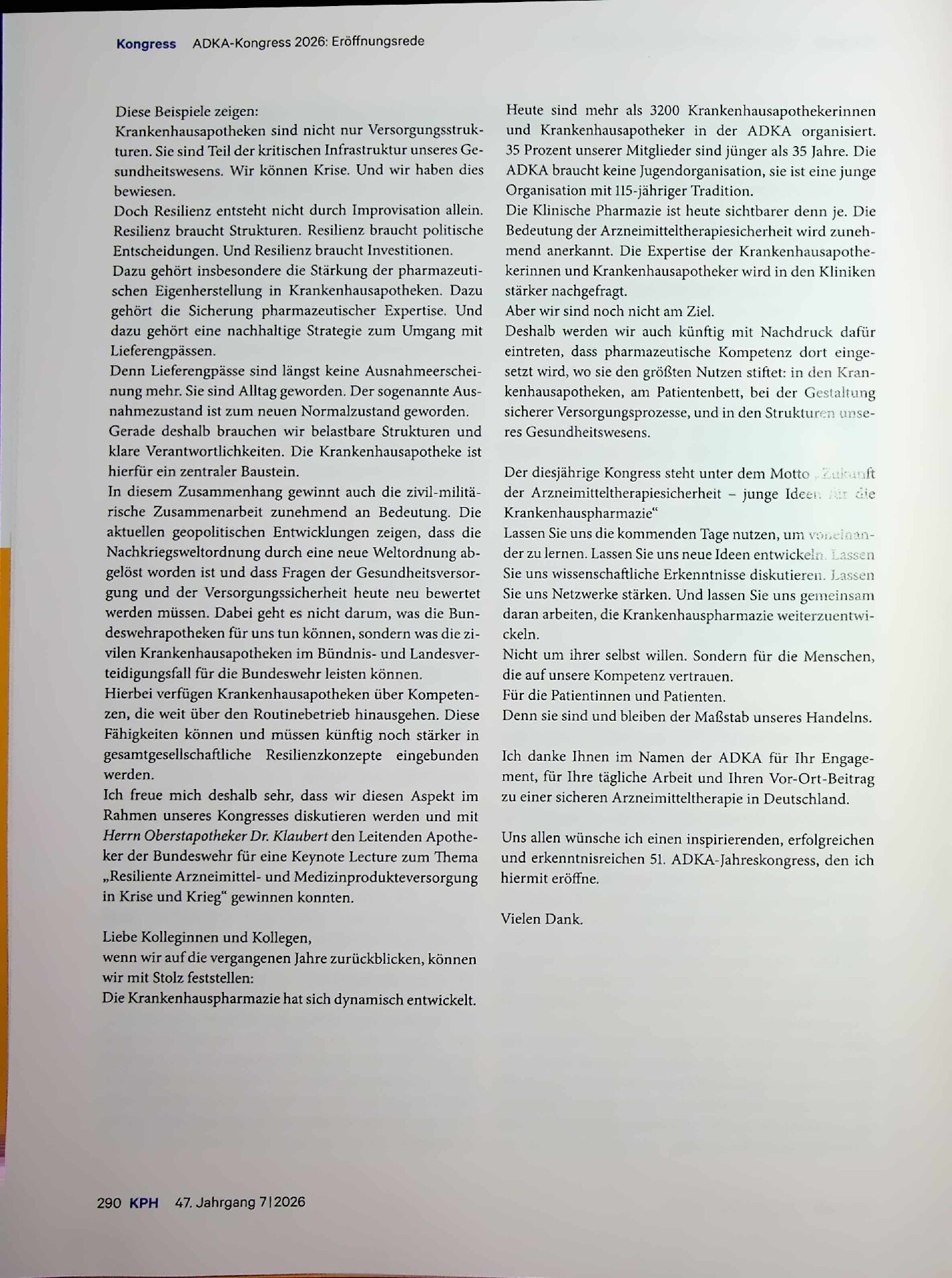 Vorschauseite 3: Eröffnungsrede