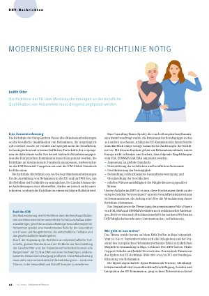 Vorschauseite 1: Modernisierung der EU-Richtlinie nötig