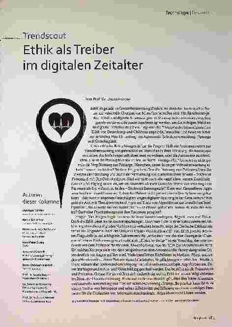 Vorschauseite 2: Ethik als Treiber im digitalen Zeitalter