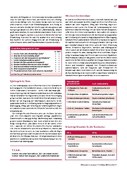 Vorschauseite 2: Aus der Praxis für die Praxis (34): Teamarbeit Zusammen geht s besser