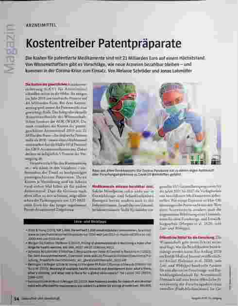 Vorschauseite 1: Kostentreiber: Patentpräparate