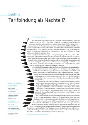 Vorschauseite 1: Leitlinie Tarifbindung als Nachteil?