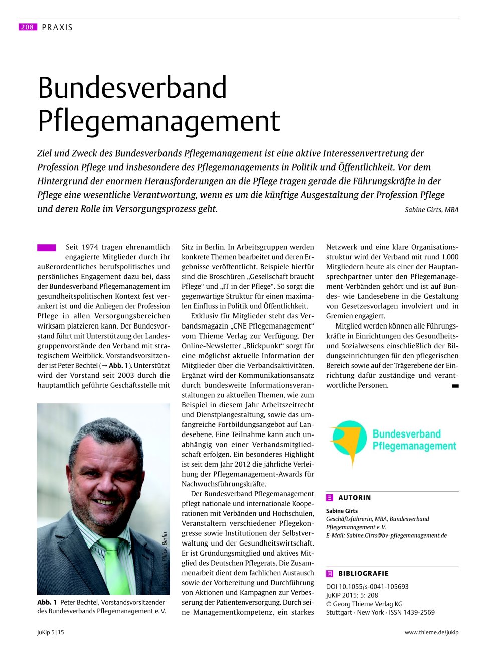 Vorschauseite 1: Bundesverband Pflegemanagement
