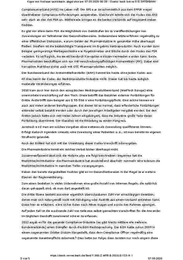 Vorschauseite 2: Healthcare-Compliance – eine Bestandsaufnahme