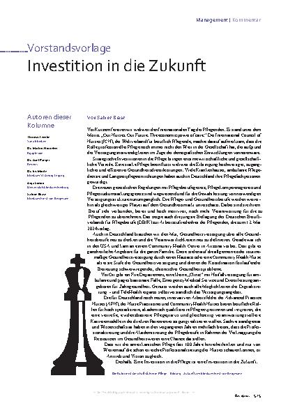 Vorschauseite 1: Investition in die Zukunft