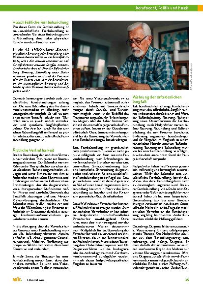 Vorschauseite 4: Fernbehandlungen Teil 1