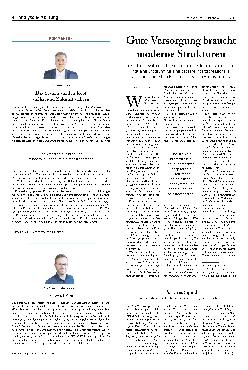 Vorschauseite 1: Gute Versorgung braucht moderne Strukturen.