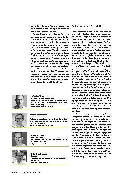 Vorschauseite 3: Gemeinsam für den Ernstfall trainieren