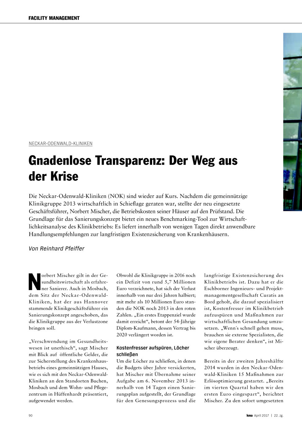 Vorschauseite 1: Neckar-Odenwald-Kliniken: Gnadenlose Transparenz: Der Weg aus der Krise