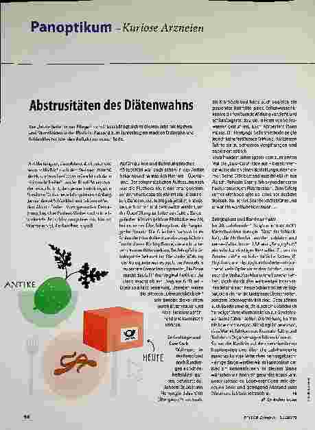 Vorschauseite 1: Abstrusitäten des Diätenwahns