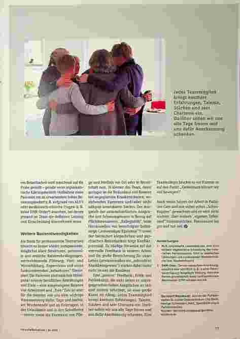 Vorschauseite 4: Von den Schwierigkeiten, dass die Summe mehr ergibt als seine Teile. Unser Team einer Palliativstation.