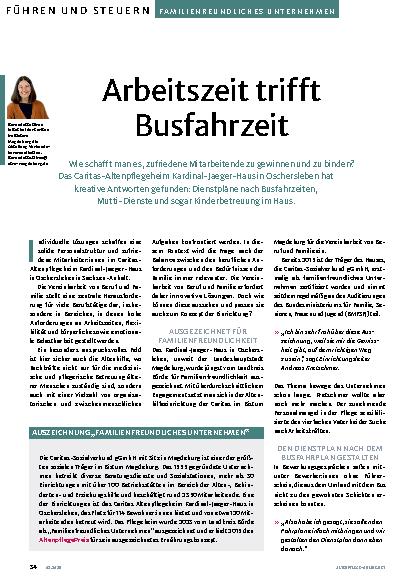 Vorschauseite 1: Arbeitszeit trifft Busfahrzeit