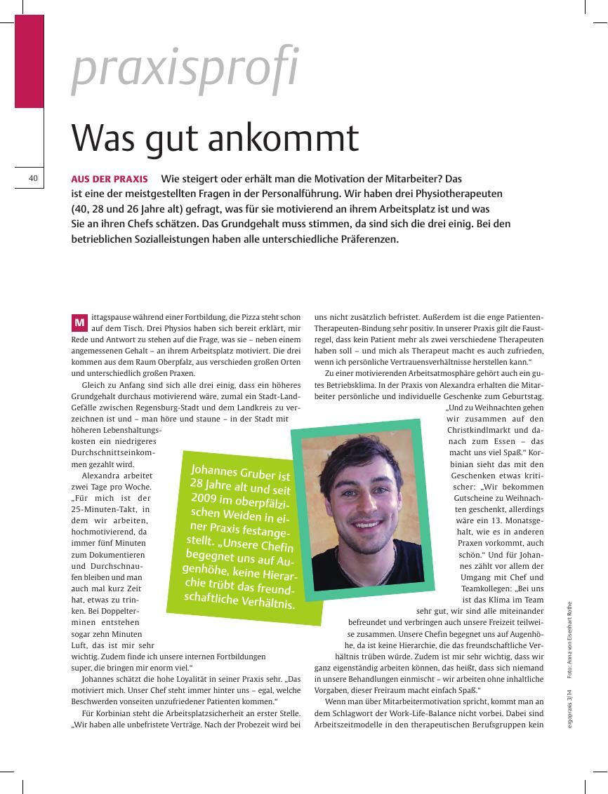 Vorschauseite 1: Aus der Praxis ? Was gut ankommt