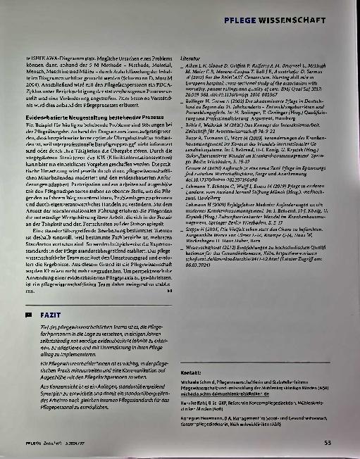 Vorschauseite 3: Von der (Pflege-)Wissenschaft in die (Pflege-)Praxis