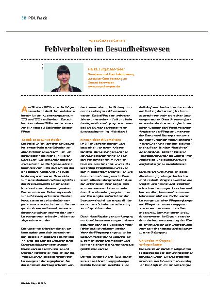 Vorschauseite 1: Fehlverhalten im Gesundheitswesen