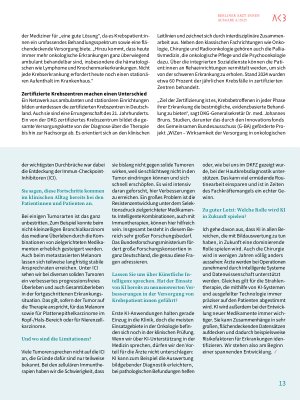 Vorschauseite 4: Krebsmedizin in Deutschland – Personalisiert und zielgerichtet