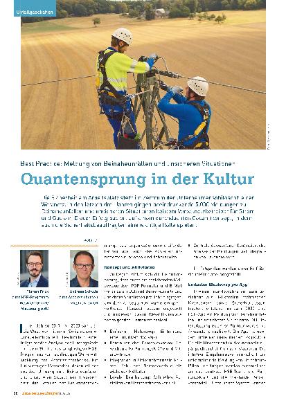Vorschauseite 1: Best Practice: Meldung von Beinaheunfällen und unsicheren Situationen - Quantensprung in der Kultur