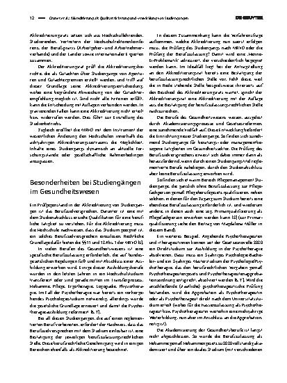 Vorschauseite 2: Akkreditierung als Qualitätssicherung und -entwicklung von Studiengängen