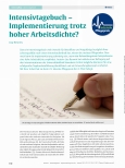 Vorschauseite 1: Intensivtagebuch - Implementierung trotz hoher Arbeitsdichte?