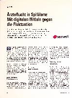 Vorschauseite 1: Ärzteflucht in Spitälern: Mit digitalen Mitteln gegen die Fluktuation