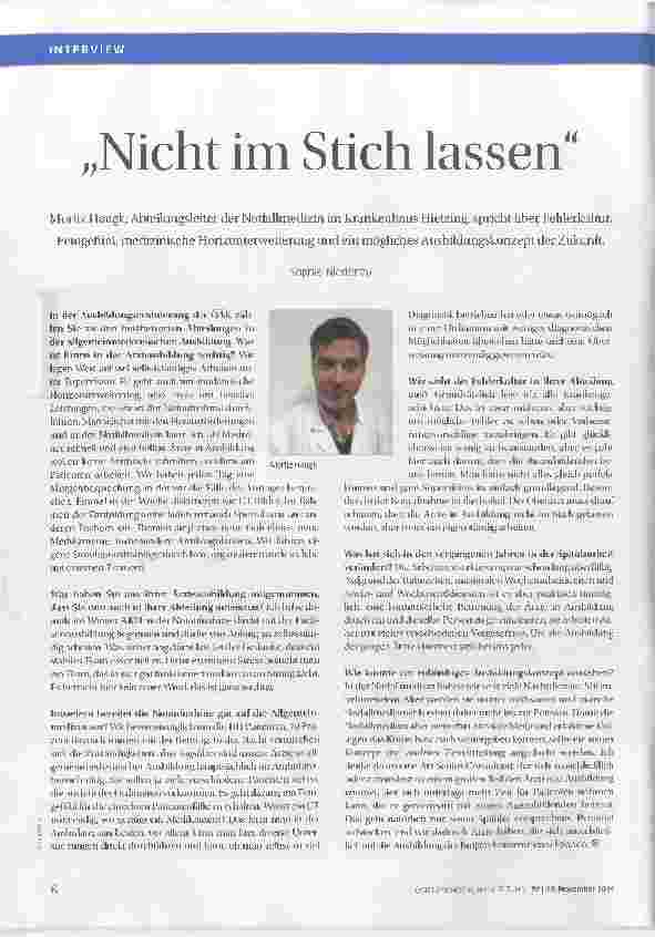 Vorschauseite 1: "Nicht im Stich lassen."