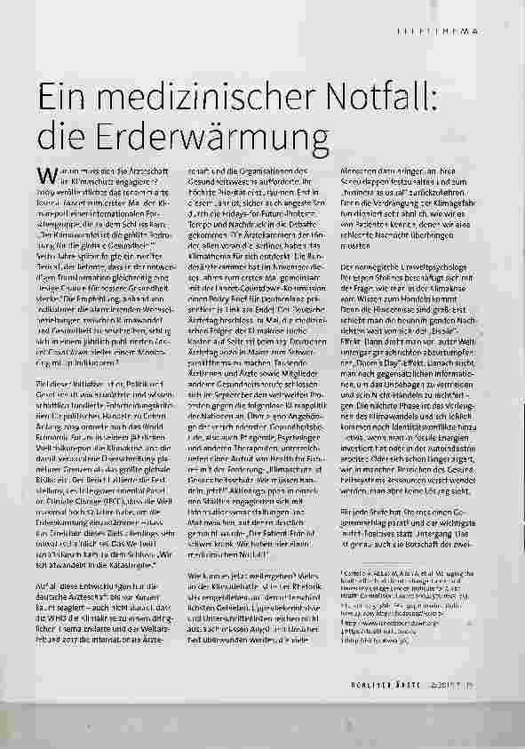 Vorschauseite 2: Klima und Gesundheit