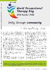 Vorschauseite 1: World Occupational Therapy Day 27th October 2023