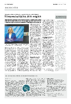 Vorschauseite 1: Klimaneutralität bis 2035 möglich