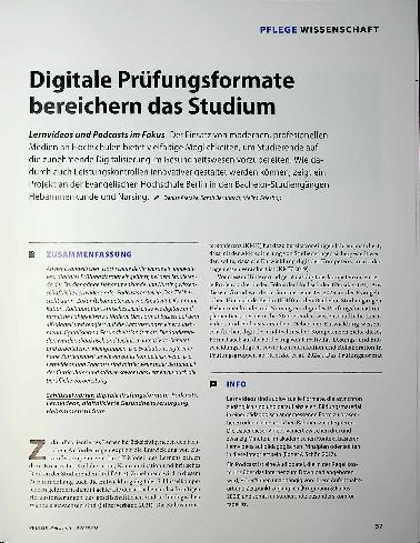Vorschauseite 1: Digitale Prüfungsformate bereichern das Studium