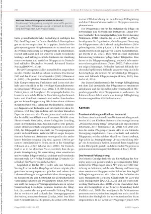 Vorschauseite 2: Das Konzept der Fallbegleitung für Pflegeexpert_innen APN mit einer CNS-Ausrichtung und die Auswirkungen auf den Pflegeprozess