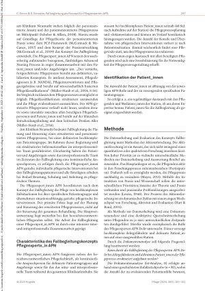 Vorschauseite 3: Das Konzept der Fallbegleitung für Pflegeexpert_innen APN mit einer CNS-Ausrichtung und die Auswirkungen auf den Pflegeprozess