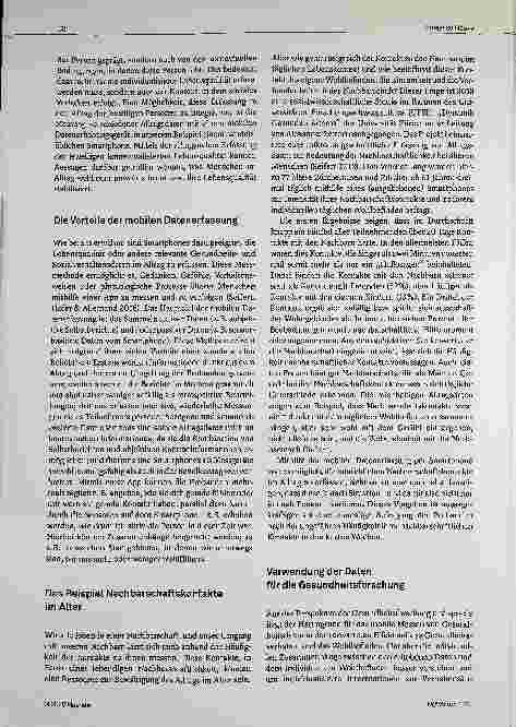Vorschauseite 2: „Gesundes Altern“ messbar machen - die Möglichkeiten, die uns mobile Datenerhebungsgeräte eröffnen