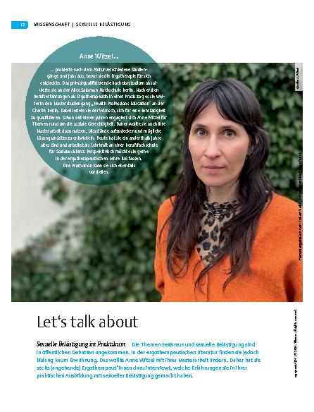 Vorschauseite 1: Let s talk about – Sexuelle Belästigung im Praktikum