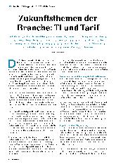 Vorschauseite 1: Zukunftsthemen der Branche: IT und Tarif