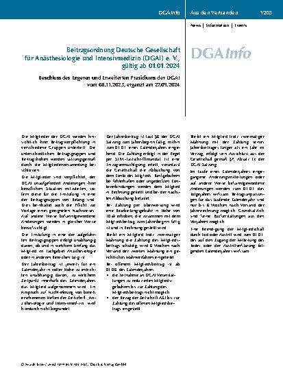 Vorschauseite 1: DGA Info