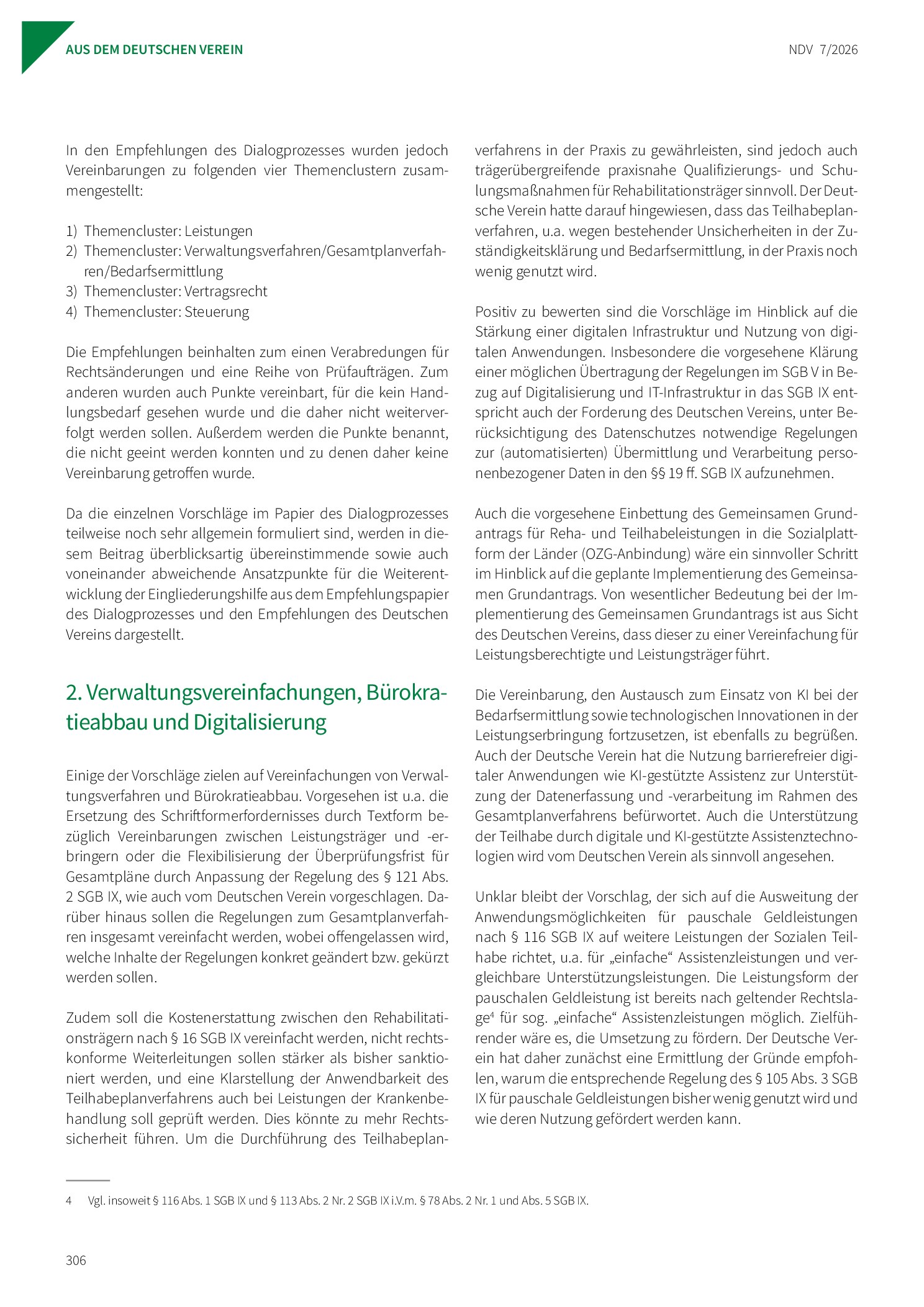 Vorschauseite 2: Eingliederungshilfe: Empfehlungspapier des Dialogprozesses veröffentlicht