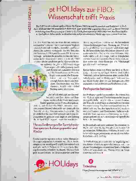 Vorschauseite 1: "pt HOLIdays zur FL BO: Wissenschaft trifft Praxis"